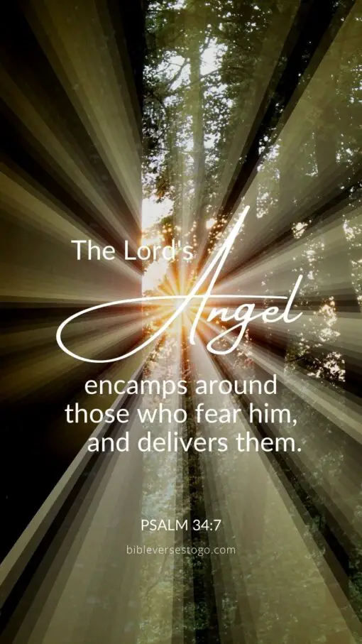 Christian Wallpaper - Lord's Angel Psalm 34:7