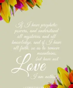 Christian Wallpaper - Love Flowers 1 Corinthians 13:2