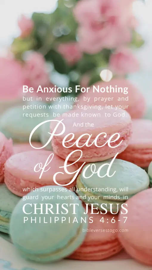 Christian Wallpaper – Macarons Philippians 4:6-7