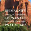 Christian Wallpaper - Magnify the Lord Psalm 34:3