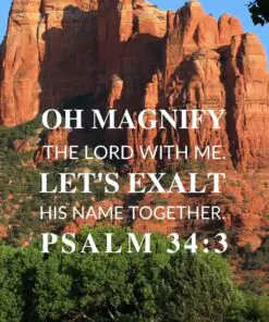 Christian Wallpaper - Magnify the Lord Psalm 34:3