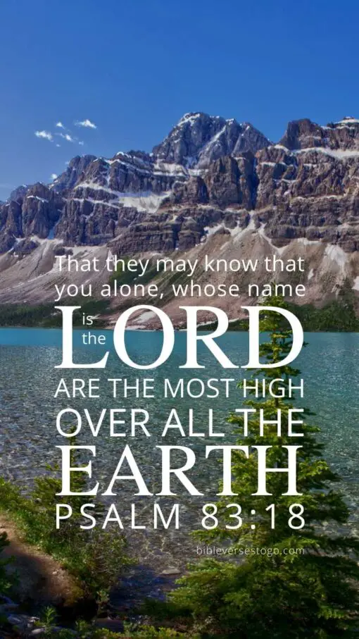 Christian Wallpaper - Majestic Lake Psalm 83:18