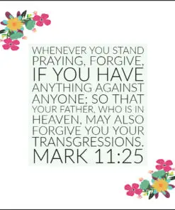 Mark 11:25 - Forgive Anything Against Anyone - Bible Verses To Go