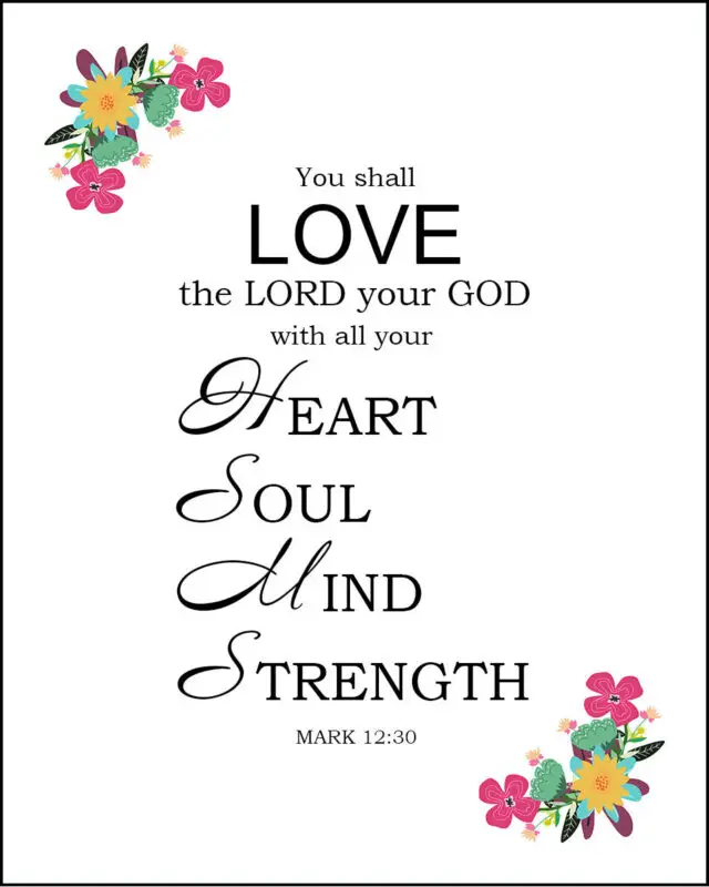 Mark 12:30 – Love the Lord God – Encouraging Bible Verses