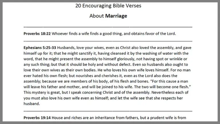 Marriage Bible Verses – DOWNLOAD – Encouraging Bible Verses