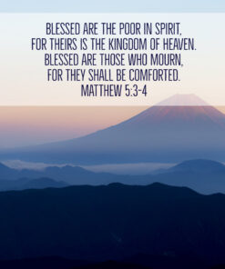 Matthew 5:3-4 - They Shall Be Comforted - Bible Verses To Go
