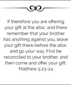 Matthew 5:23-24 - Be Reconciled to Your Brother - Bible Verses To Go