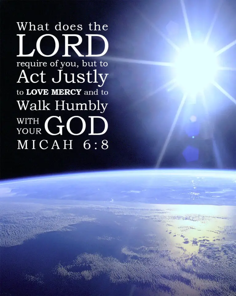 Micah 6:8 – Humbly with God – Encouraging Bible Verses