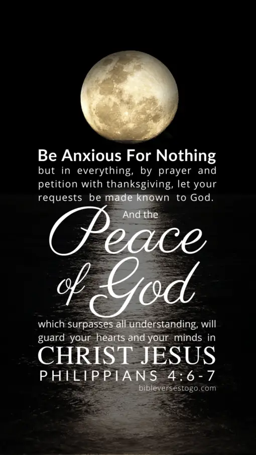 Christian Wallpaper – Moonlight Philippians 4:6-7
