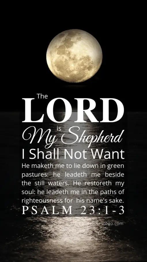 Christian Wallpaper – Moonlight Psalm 23:1-3