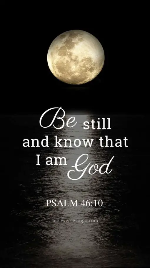 Christian Wallpaper – Moonlight Psalm 46:10