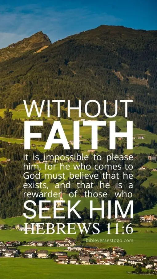 Christian Wallpaper - Mountain View Hebrews 11:6