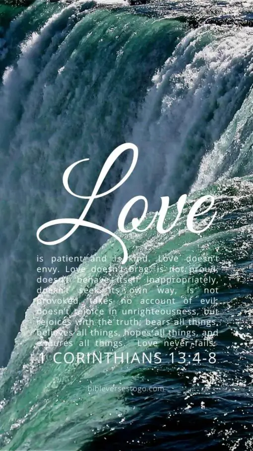 Christian Wallpaper – Niagara 1 Corinthians 13:4-8