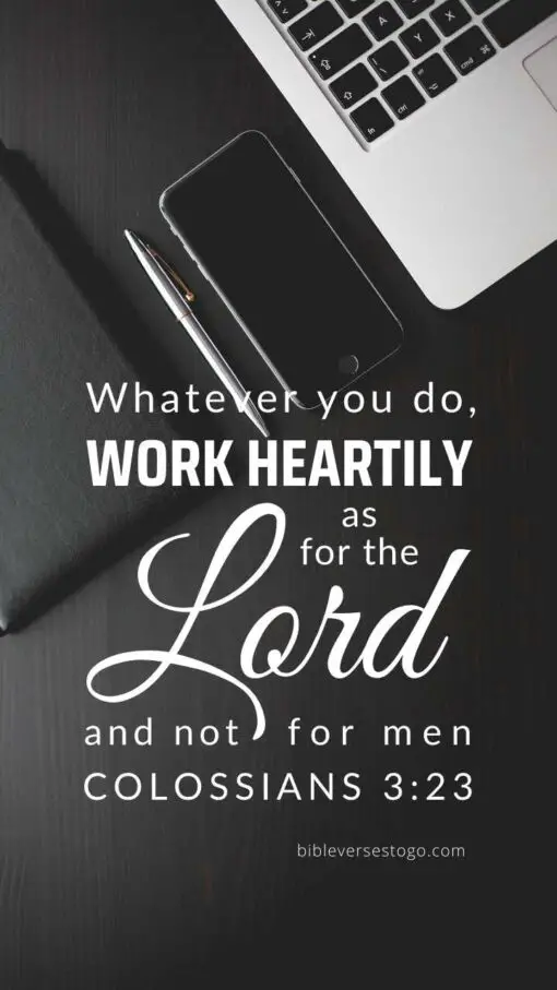 Christian Wallpaper - Office Colossians 3:23