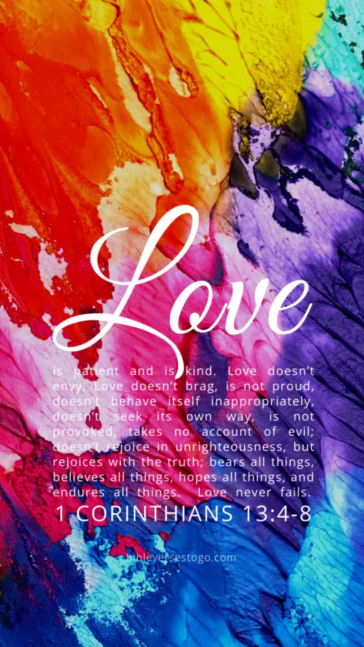 Christian Wallpaper – Paints 1 Corinthians 13:4-8