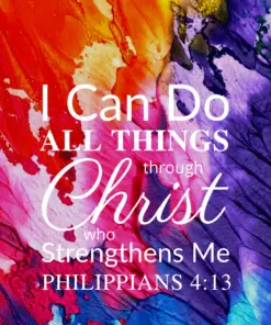 Christian Wallpaper - Paints Philippians 4:13