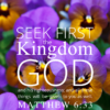 Christian Wallpaper – Pansies Matthew 6:33