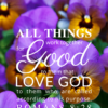 Christian Wallpaper – Pansies Romans 8:28