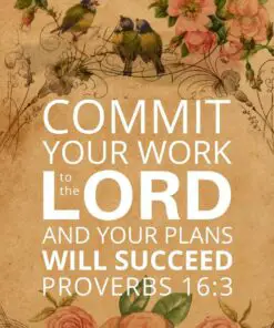 Christian Wallpaper - Parchment Proverbs 16:3