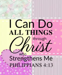 Christian Wallpaper – Patchwork Philippians 4:13