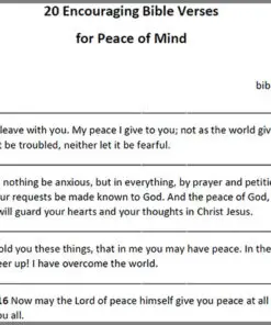 Peace of Mind Bible Verses