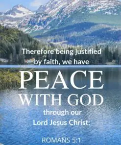Christian Wallpaper - Peaceful Lake Romans 5:1