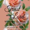 Christian Wallpaper - Peach Roses Proverbs 3:5-6