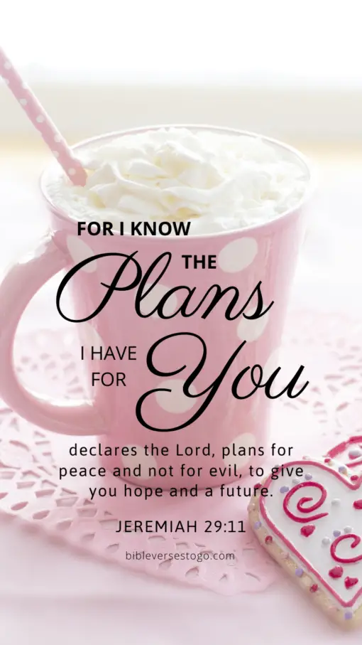 Christian Wallpaper – Pink Cup Jeremiah 29:11