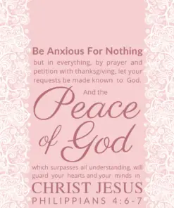 Christian Wallpaper – Pink Lace2 Philippians 4:6-7
