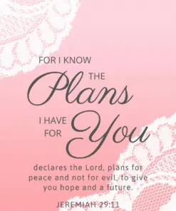 Christian Wallpaper – Pink Lace Jeremiah 29:11