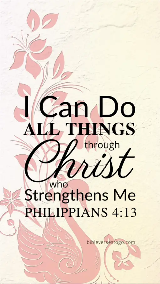 Christian Wallpaper – Pink Swan Philippians 4:13