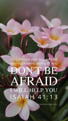 Pink n White Isaiah 41:13 – Encouraging Bible Verses