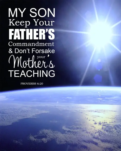 Proverbs 6:20 - Mother's Teaching - Bible Verses To Go