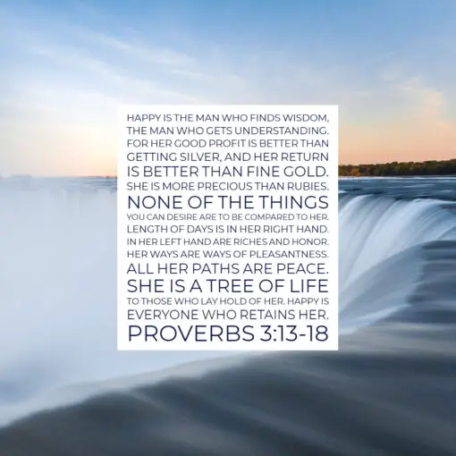 Proverbs 3:13-18 - Happy is the Man Who Finds Wisdom - Bible Verses To Go