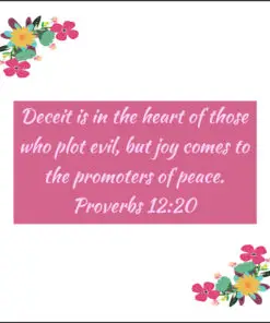 Proverbs 12:20 - Joy Comes to Promoters of Peace - Bible Verses To Go