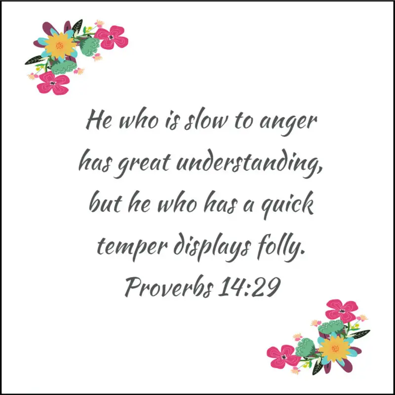 Proverbs 14 29 Slow To Anger Encouraging Bible Verses