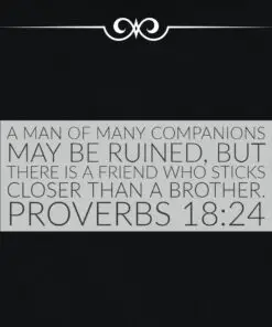 Proverbs 18:24 - A Friend Closer Than A Brother - Bible Verses To Go