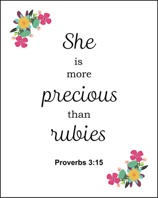 Proverbs 3:15 - More Precious than Rubies - Bible Verses To Go