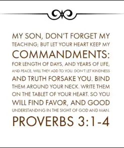 Proverbs 3:1-4 - Find Favor and Good Understanding With God - Bible Verses To Go