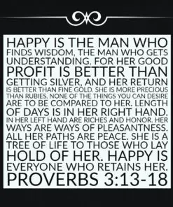 Proverbs 3:13-18 - Happy is the Man Who Finds Wisdom - Bible Verses To Go