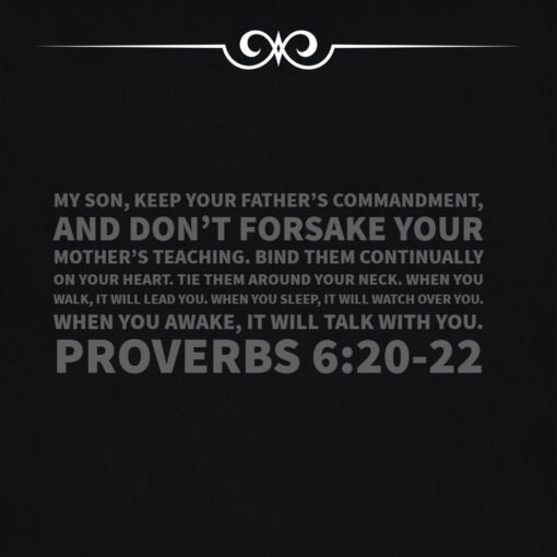 Proverbs 6:20-22 - Don't Forsake Your Mother's Teaching - Bible Verses To Go