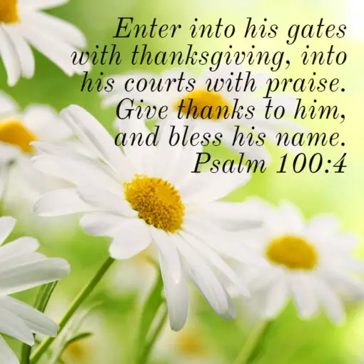 Psalm 100:4 - Give Thanks to Him - Bible Verses To Go