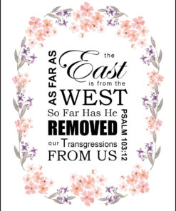 Psalm 103:12 - East from West - Bible Verses To Go