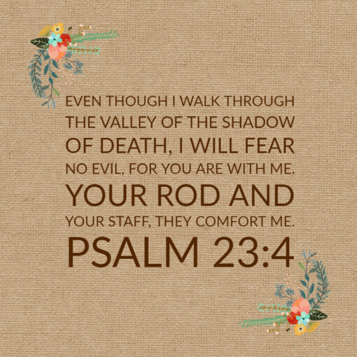 Psalm 23:4 - I Will Fear No Evil - Bible Verses To Go