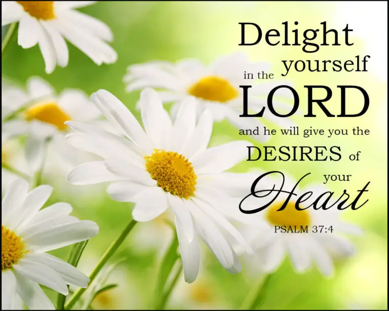 Psalm 37:4 – Delight in the Lord – Encouraging Bible Verses