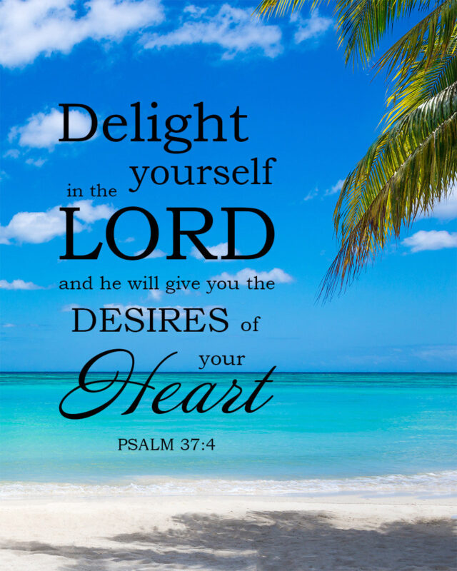 Psalm 37:4 – Delight in the Lord – Encouraging Bible Verses