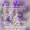 Christian Wallpaper - Purple Pastel Colossians 3:17