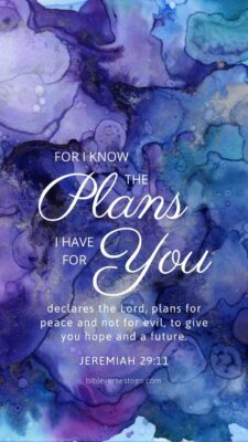 Purple Jer 29:11 – Encouraging Bible Verses