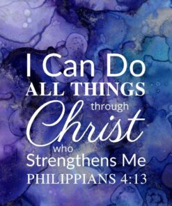 Christian Wallpaper - Purple Philippians 4:13