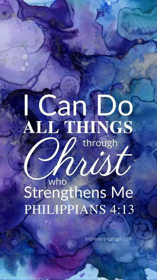 Christian Wallpaper - Purple Philippians 4:13
